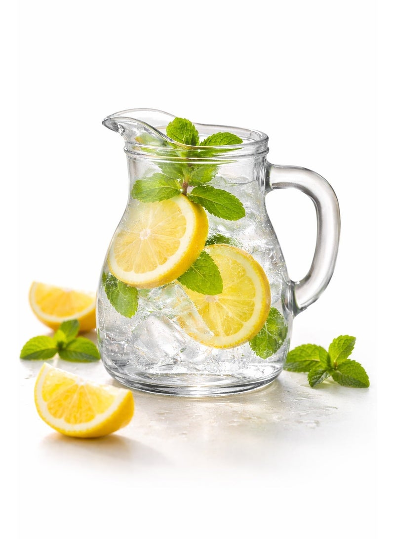 500 ملي إبريق تقديم زجاجي شفاف بسعة – تصميم بيسترو أنيق للماء والعصير والشاي المثلج – أدوات مشروبات شفافة وعملية للمناسبات والاستخدام اليومي - Image 1